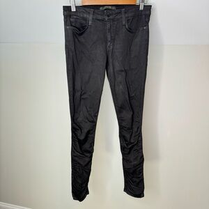 Joe’s Jeans Black Rooched Skinny Ankle Denim Jeans Women’s 30